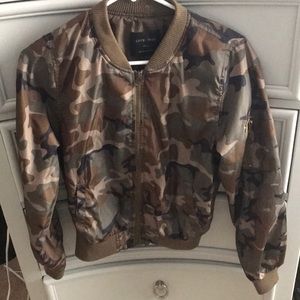 Love Tree camo print bomber jacket